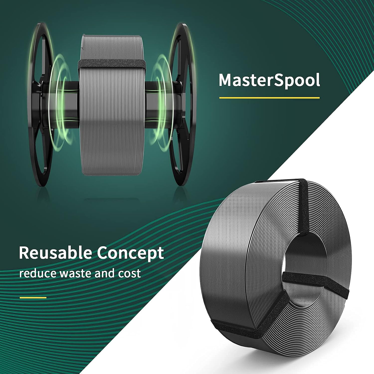 PLA Filament 1.75mm, SUNLU PLA 3D Printer Filament Refill, PLA 1.75 Spool-Less Filament, Dimensional Accuracy +/- 0.02mm, 1kg Spool(2.2lbs), No Spool, PLA Grey