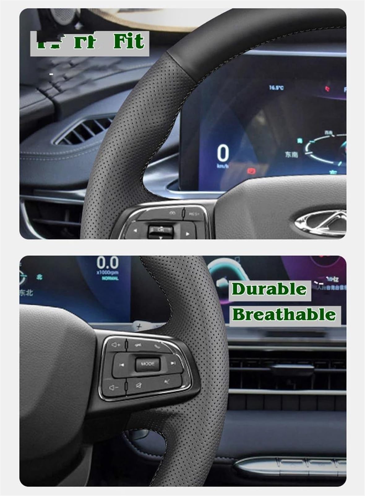 Auto-Lenkradbezug Aus Geflochtenem Kunstleder Für Infiniti FX FX35 FX37 FX50 QX70 Lenkradbezug-Wickelzubehör(Bianco)