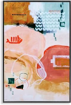 Safe Passage Abstract Sci Fi, 16 x 24 Inch Framed Giclee Print | Stupell Industries By Katherine Irvin Ready to hang Great for living room or home theater Made in USA