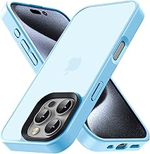 iPhone 16 Pro Max Case, COSOIK Translucent Shock Absorption US Military MIL Listed Matte Feel No Yellowing Full Lens Protection with Shockproof Strap Hole Coverlane for iPhone 16 Pro Max 6.9 Inch