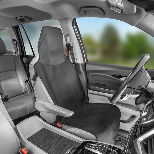 Miniatura 4 de Lusso Gear Funda impermeable para asiento de automóvil repele el sudor y los líquidos resistente al olor protege los asientos se adapta a todos los