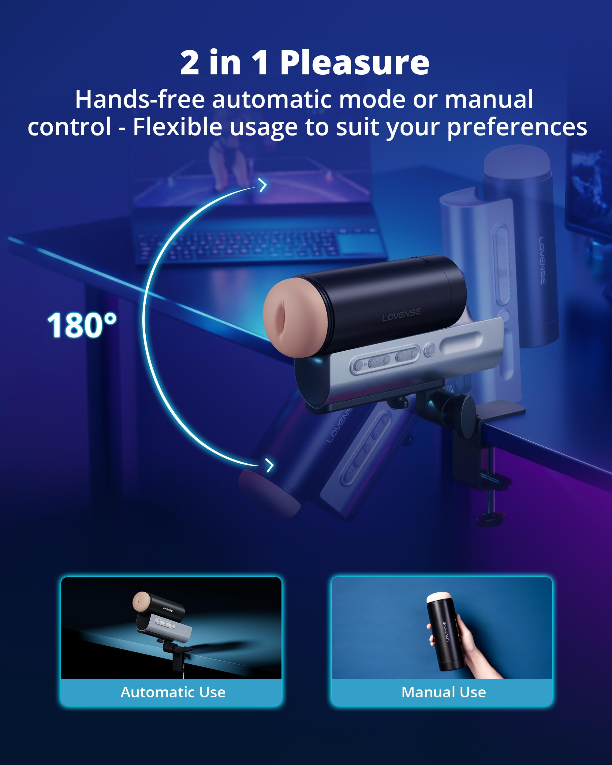 Lovense Bundle Lush 4 e Solace Pro, Sex Toy per Coppia con App Remote