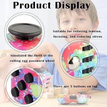 3 Piece Set Fidget Cube Set, Fidget Toys for Stress Relief, Fidget Toys for Adults & Kids, Portable Sensory Toys for Office, Classroom & Travel