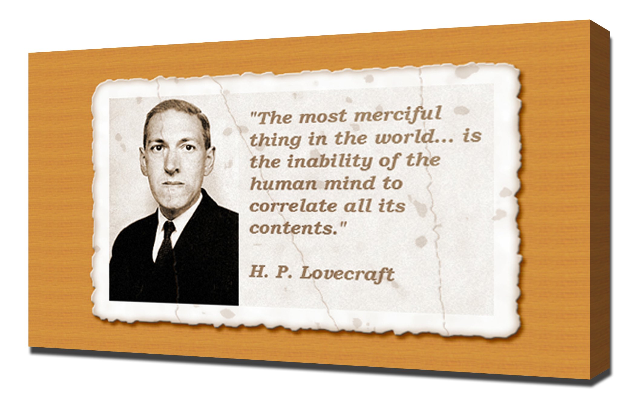 H. P. Lovecraft Quotes 1 - Canvas Art Print