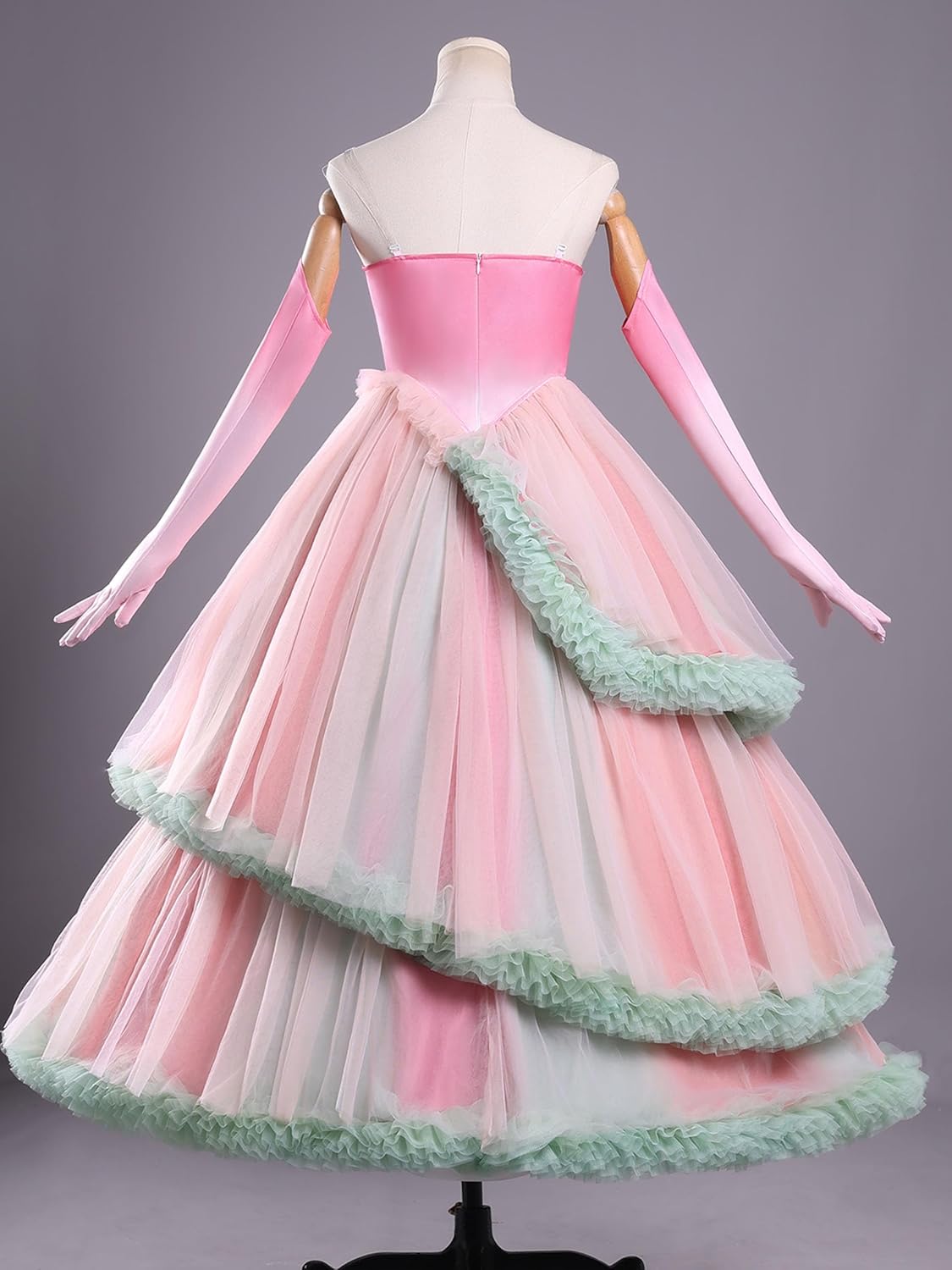 haikyuu Women Good Witch Cosplay Costume With Pannier Glove Princess Evening Prom Ball Gowns Fantasy Dress