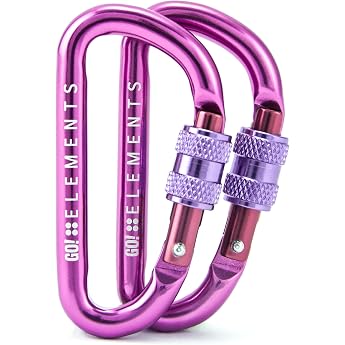 GO!elements Karabiner Schl&uuml;sselanh&auml;nger - Micro 6 - Mini Karabinerhaken klein mit Schraubverschluss