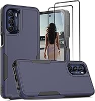 Vista 19 de Jeylly para Moto G Stylus 5G 2021 Funda con [2 Pack] Protector de Pantalla de Vidrio Templado, Protección Grado Militar Anti-Arañazos, Funda