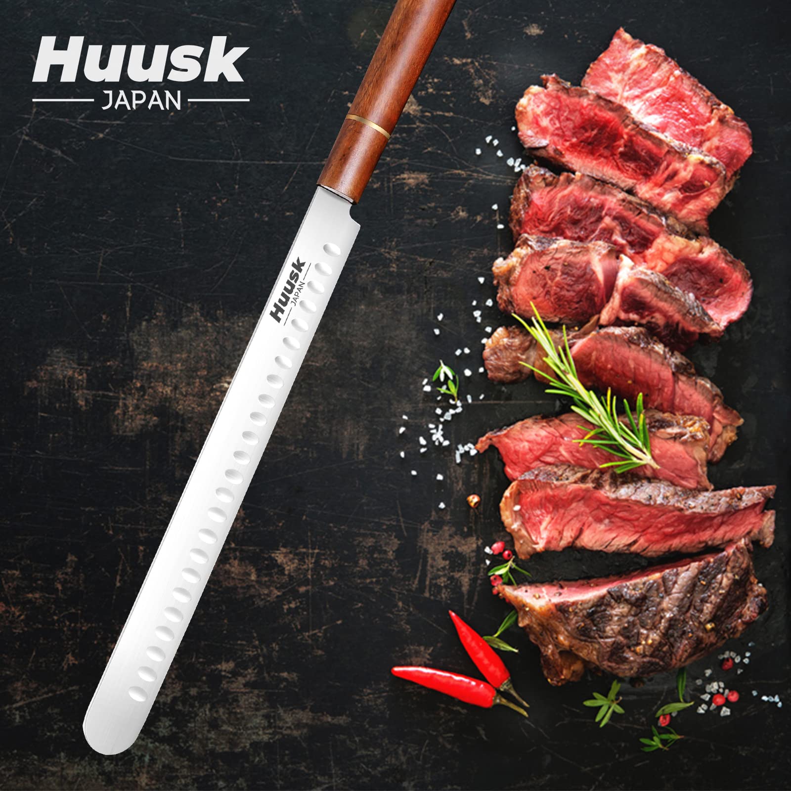 Huusk Brisket Carving Knife for Meat, Gifts Idea for Dad Smoker Men — Amazon image 7
