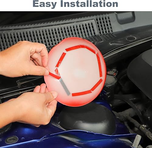 Vista 3 de JWWY Cubierta colgante para compartimento del motor para Dodge Challenger Charger 2009-2024+, accesorios de motor ABS rojo, 2 piezas