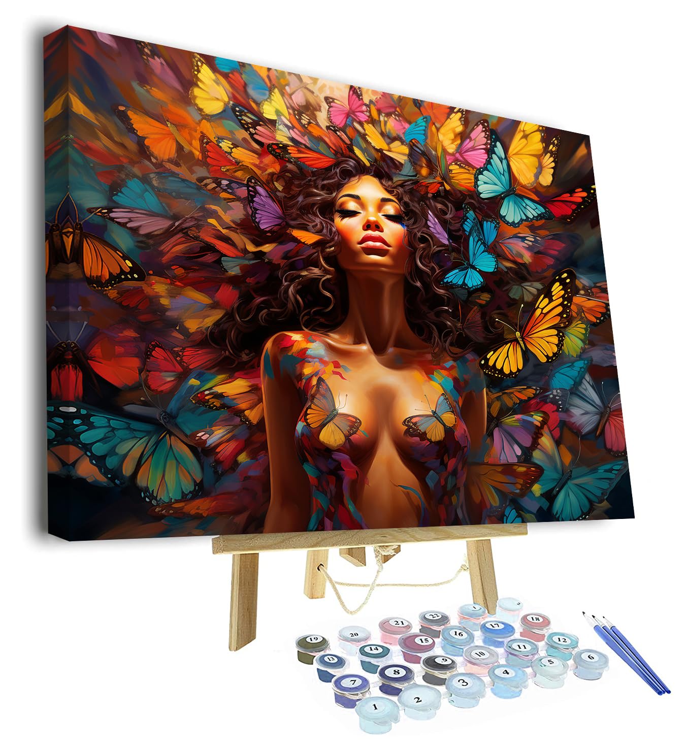 Amazon.co.jp: Rebotipy Girl Paint by Numbers、バタフライガール