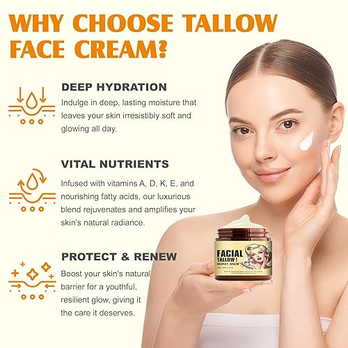 Miniatura 8 de Cebo de Res para la Cara Original, Sebo de Res para la Cara, Bálsamo de Sebo de Vacuno Ecológico Alimentado con Pasto para una Piel Tersa Hidratante
