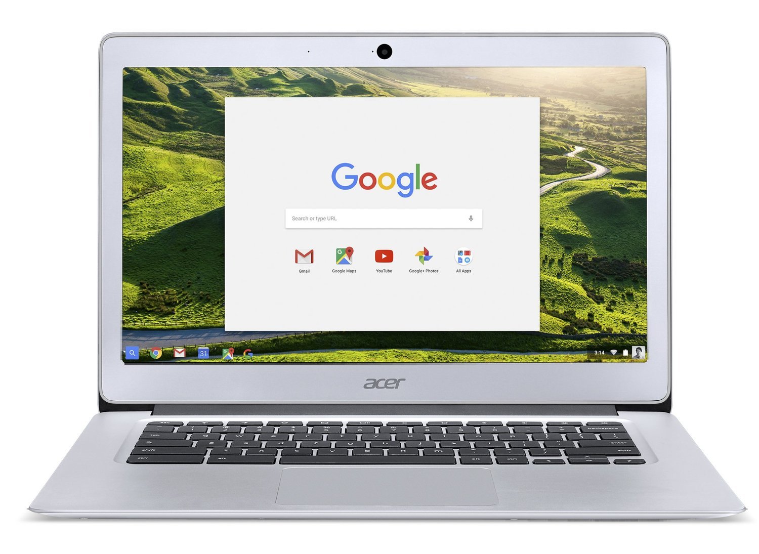 Acer (Refurbished) Chromebook 14in Display, Intel Celeron 1.6 GHz, 4 GB Ram,32 GB Flash, IPS FHD Screen, Chrome OS