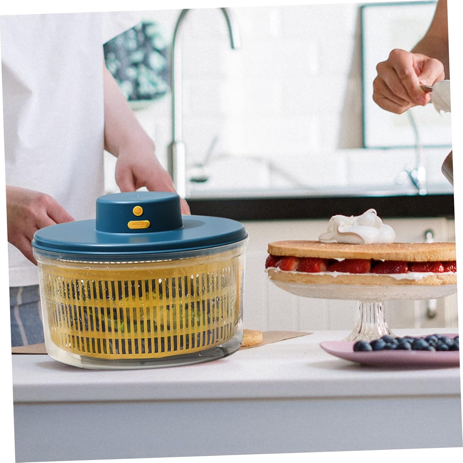 Drain Basket Salad Dryer Use Salad Rotator Vegetable Dehydrator Machine