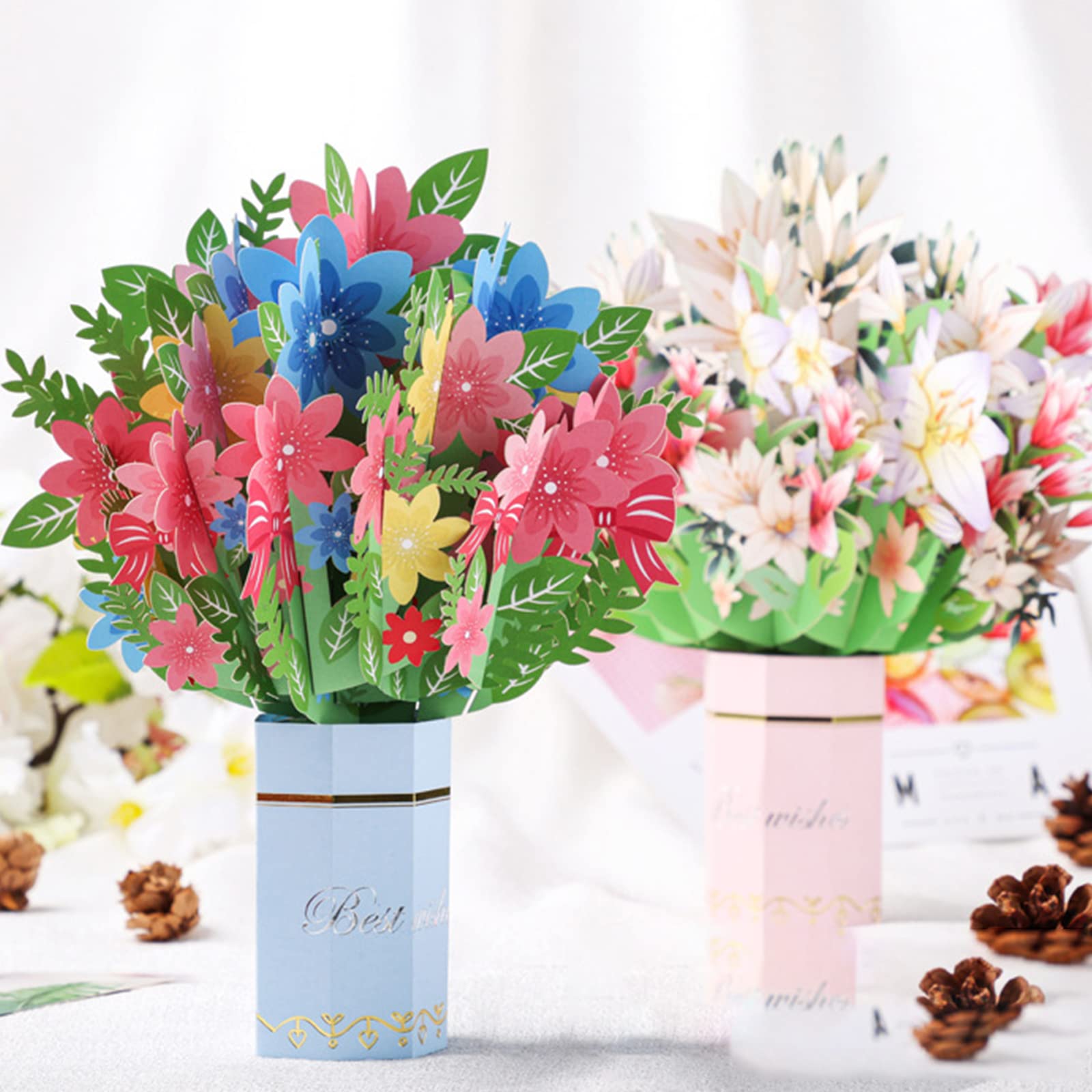 Carte De Vœux Pop-up 3D Faite à La Main - Carte De Mariage Avec