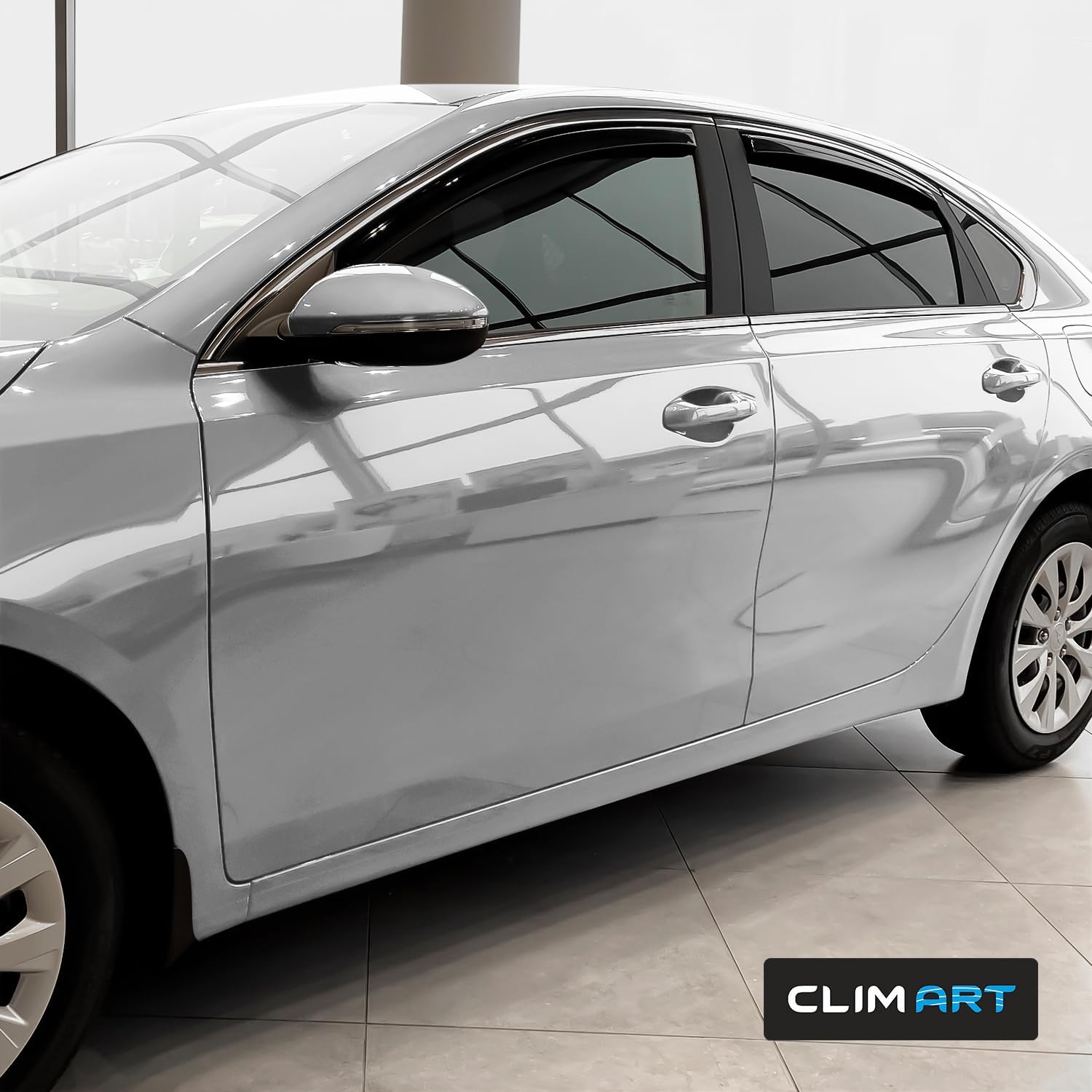 CLIM ART in-Channel Incredibly Durable Rain Guards for Kia Forte 2019-2024, Original Window Deflectors, Vent Window Visors, Vent Deflector, 4 pcs. - 619103
