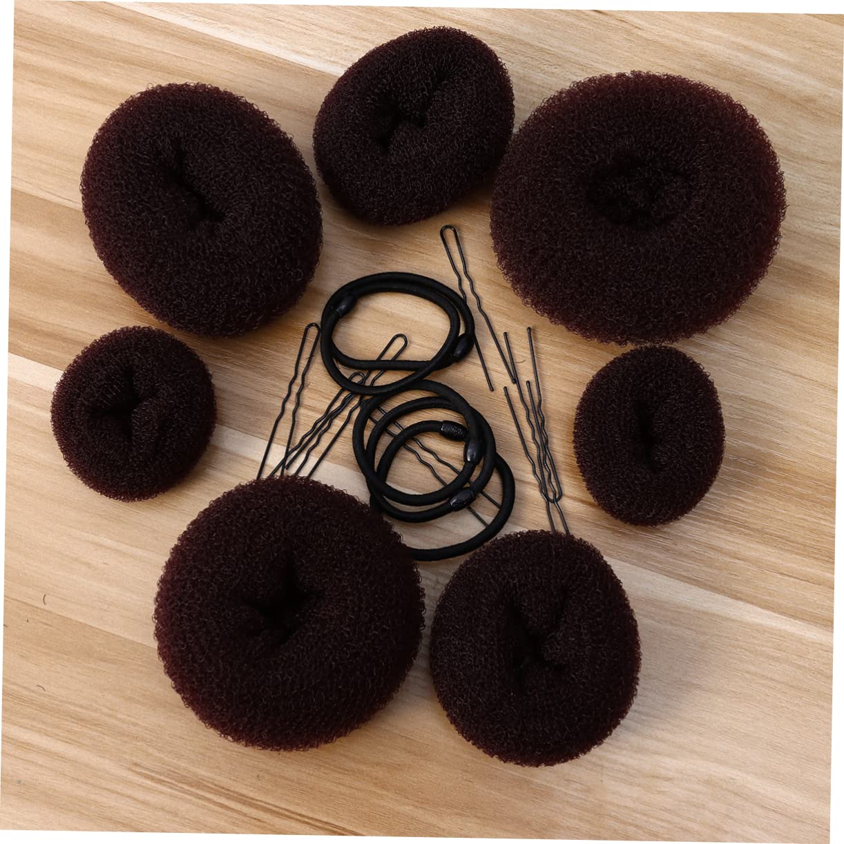 Mikinona Donut Hair Bun -shaped Hairpins Bun Rings for Girls Women Bridals Daily Activities