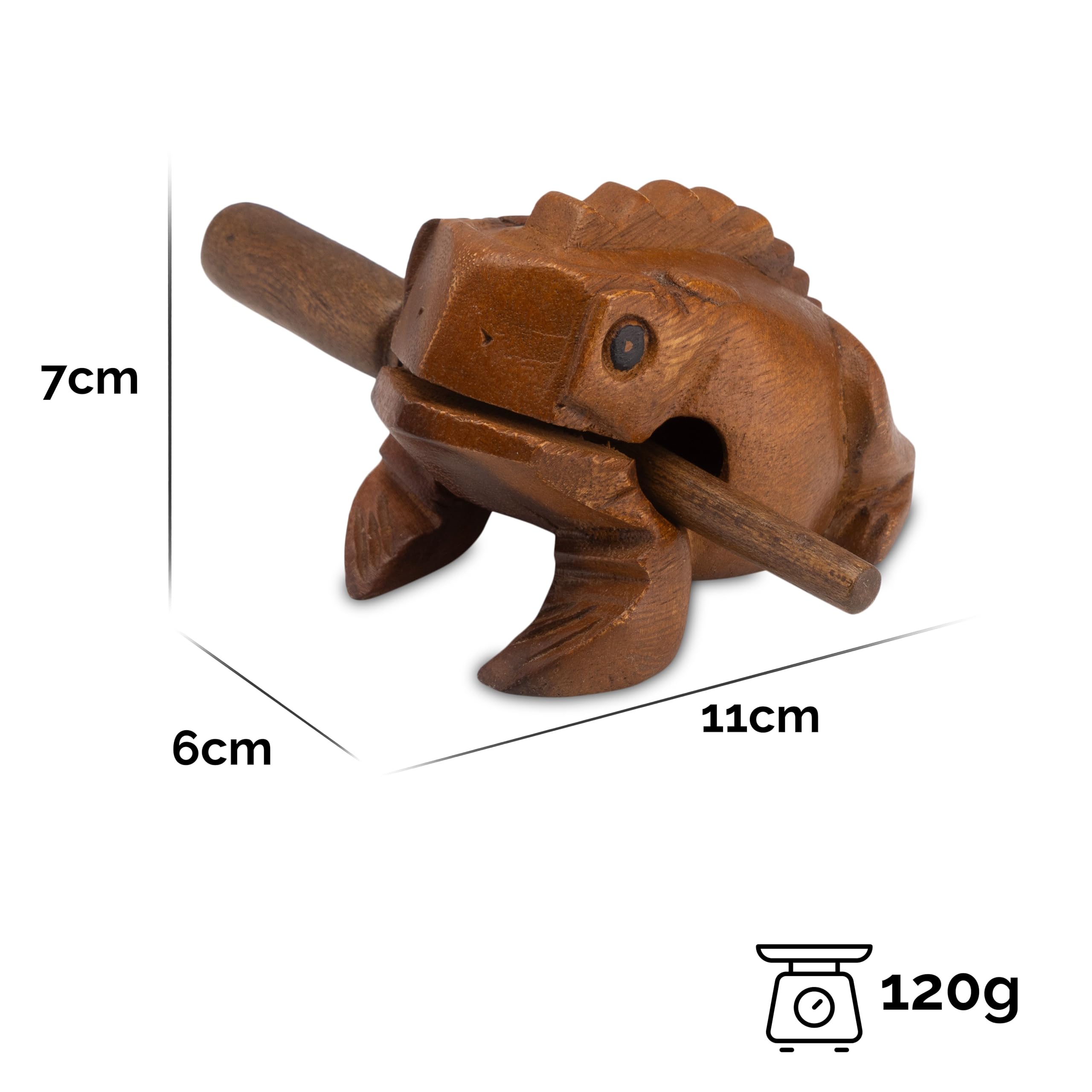 Image secondaire de LOGOPLAY Grenouille Sonore Taille 4 - Grenouille Sonore - Animal Sonore - Grenouille Musicale - Instrument de Musique/Percussion