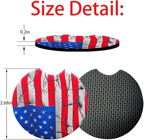 Miniatura 2 de Moly Magnolia Paquete de 2 posavasos absorbentes para automóvil para bebidas, de 2.75 pulgadas, bonitos portavasos de automóvil para mujeres,