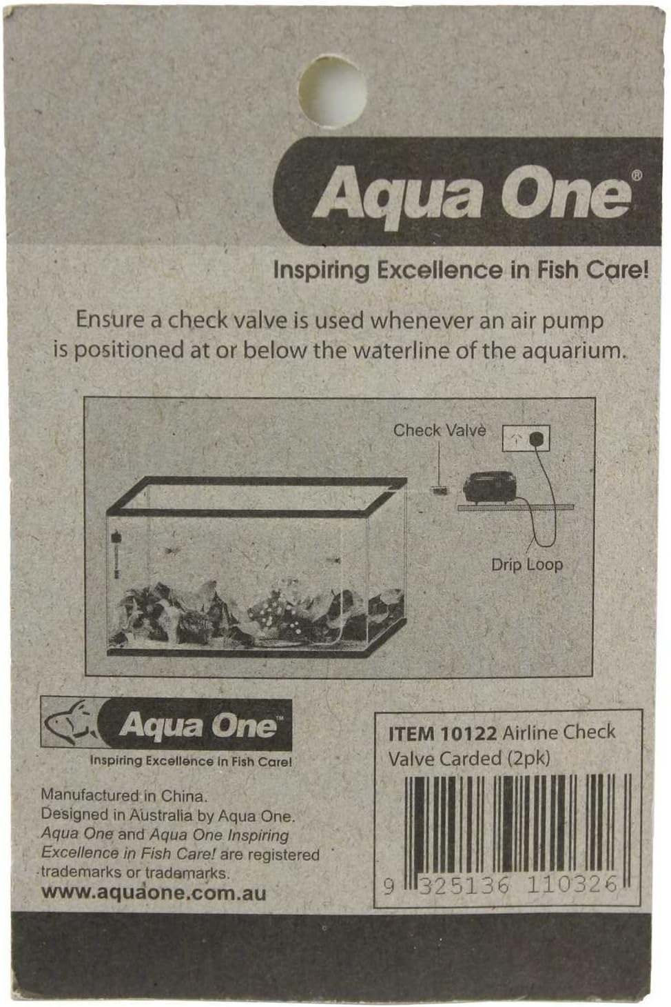 AQUA ONE AIRLINE CHECK VALVES (2PK)