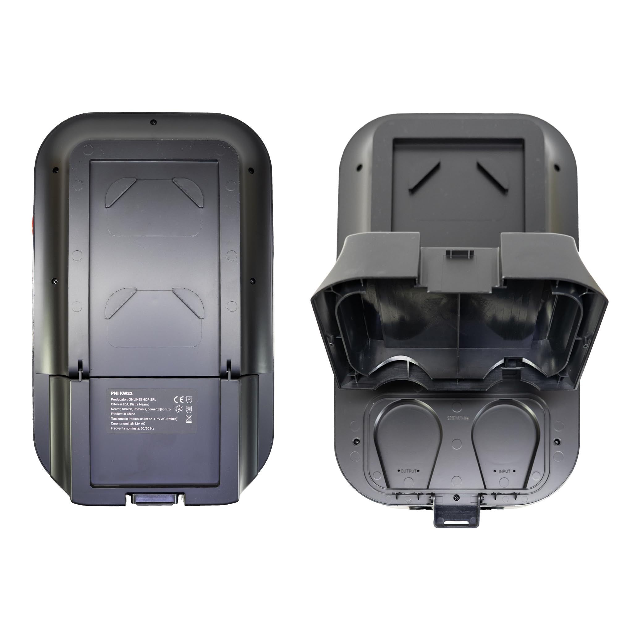 PNI Estación de Carga KW22 32A, 22KW, para Coches eléctricos, 85V - 415V, trifásica, Cable Tipo 2 de 7 Pines, Pantalla de 3,5 Pulgadas, con Bluetooth, Control Mediante App