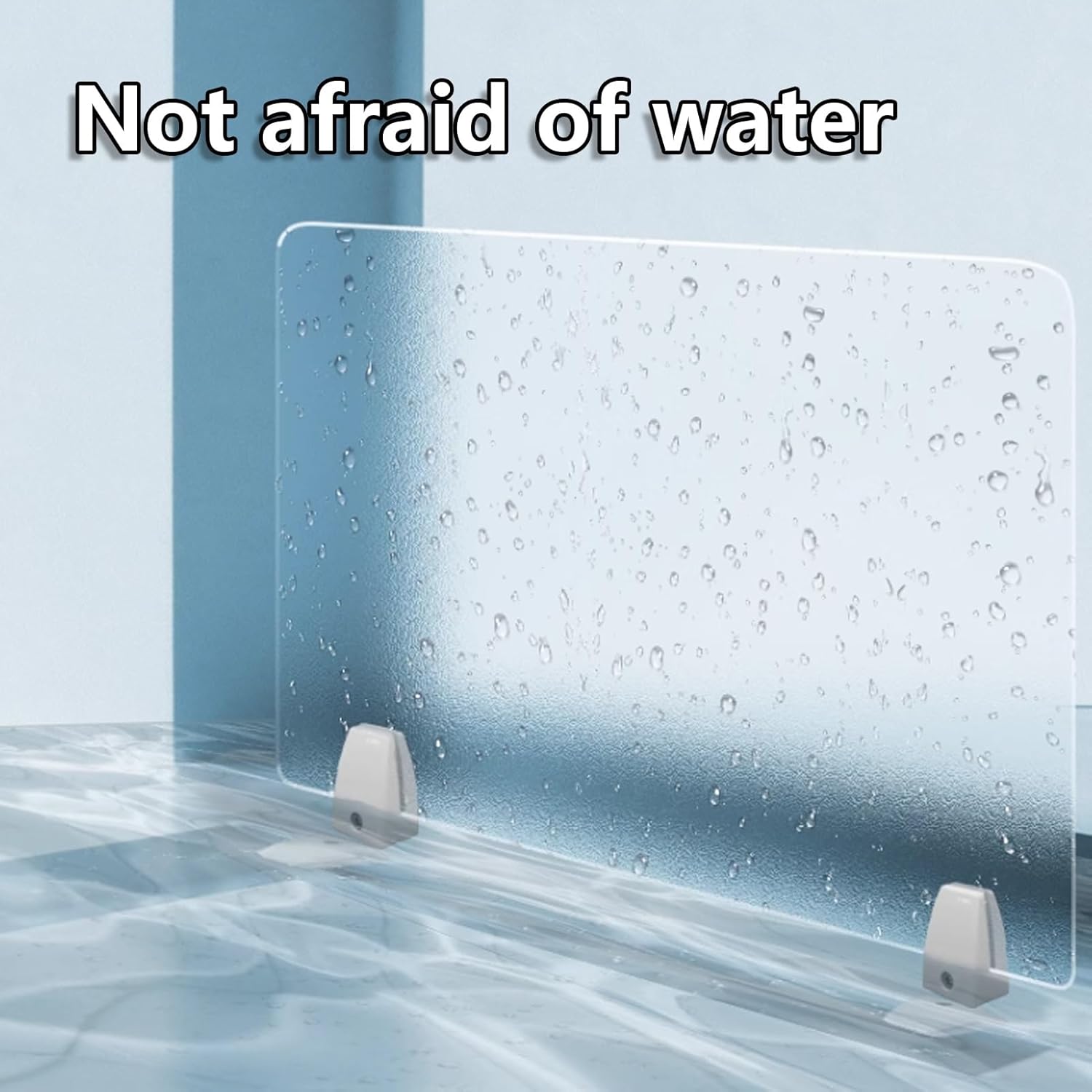 Frosted Acrylic Desk Divider Privacy Screen,Free Standing Portable Partition Panel for Office Workstations, Home, Classroom, Library Visual Distraction Protection(50x40cm/19.7x15.7in)