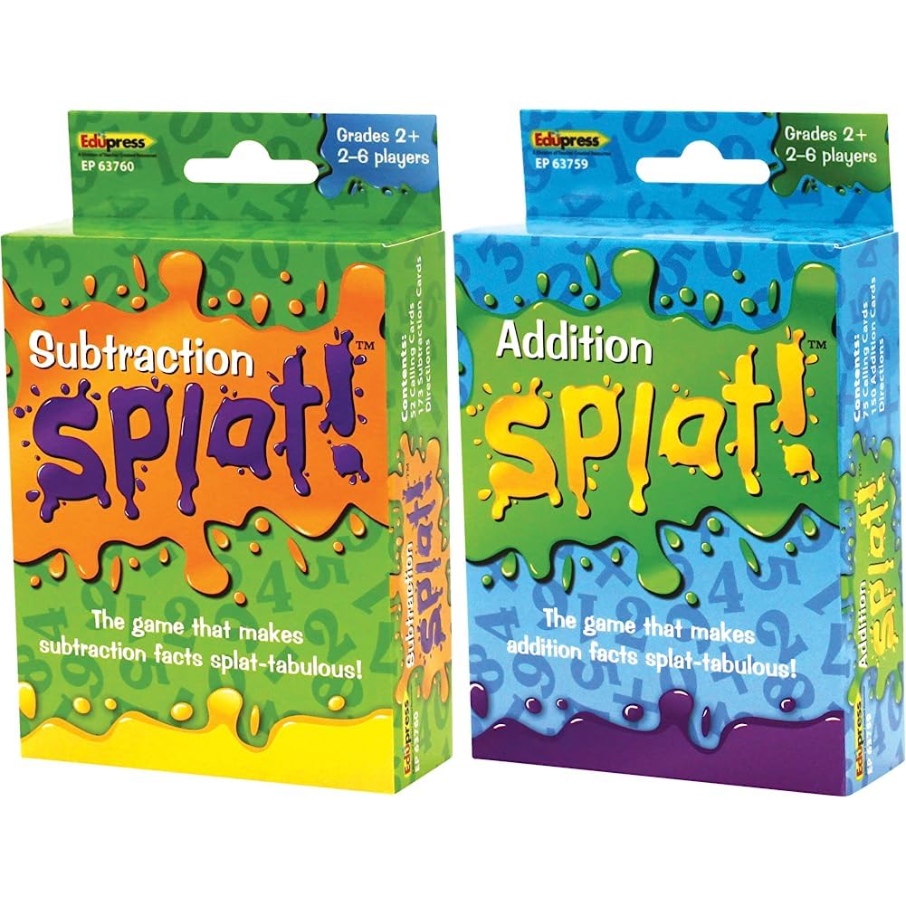 Edupress Math Splat(tm) Game: Subtraction Grades 2+ (EP63760) & Math Splat(tm) Game: Addition Grades 2+ (EP63759)