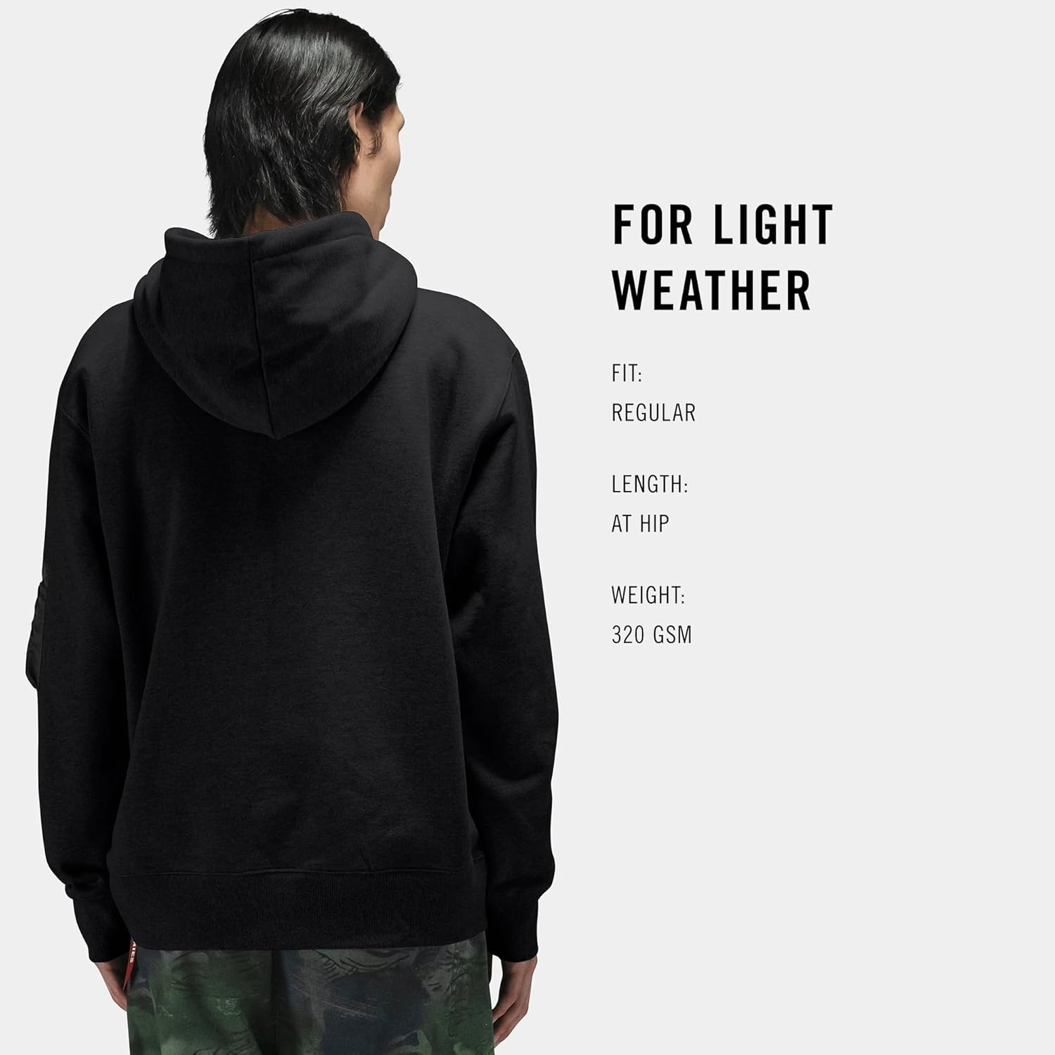 Alpha Industries Utility Pocket Hoodie Adjustable Hood Military-Inspired Hoodie Jacket for Everyday Wear Exercise Casual - Image 5