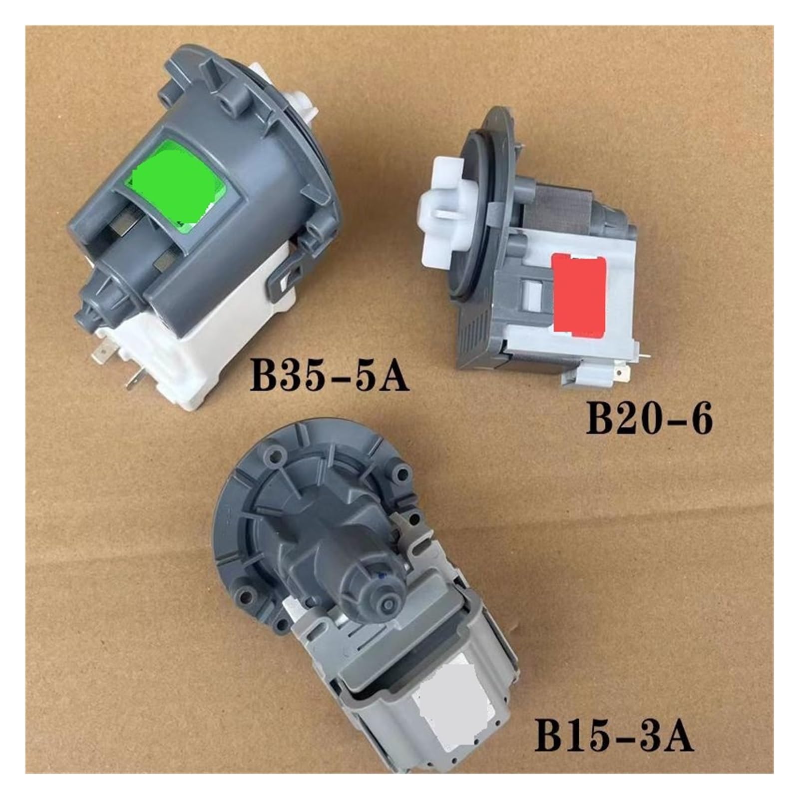 ALturn Motor de bomba de drenaje B20-6 B15-3A B35-5A, motores de salida de agua, piezas de lavadora, compatible con Samsung, compatible con LG (B20-6)