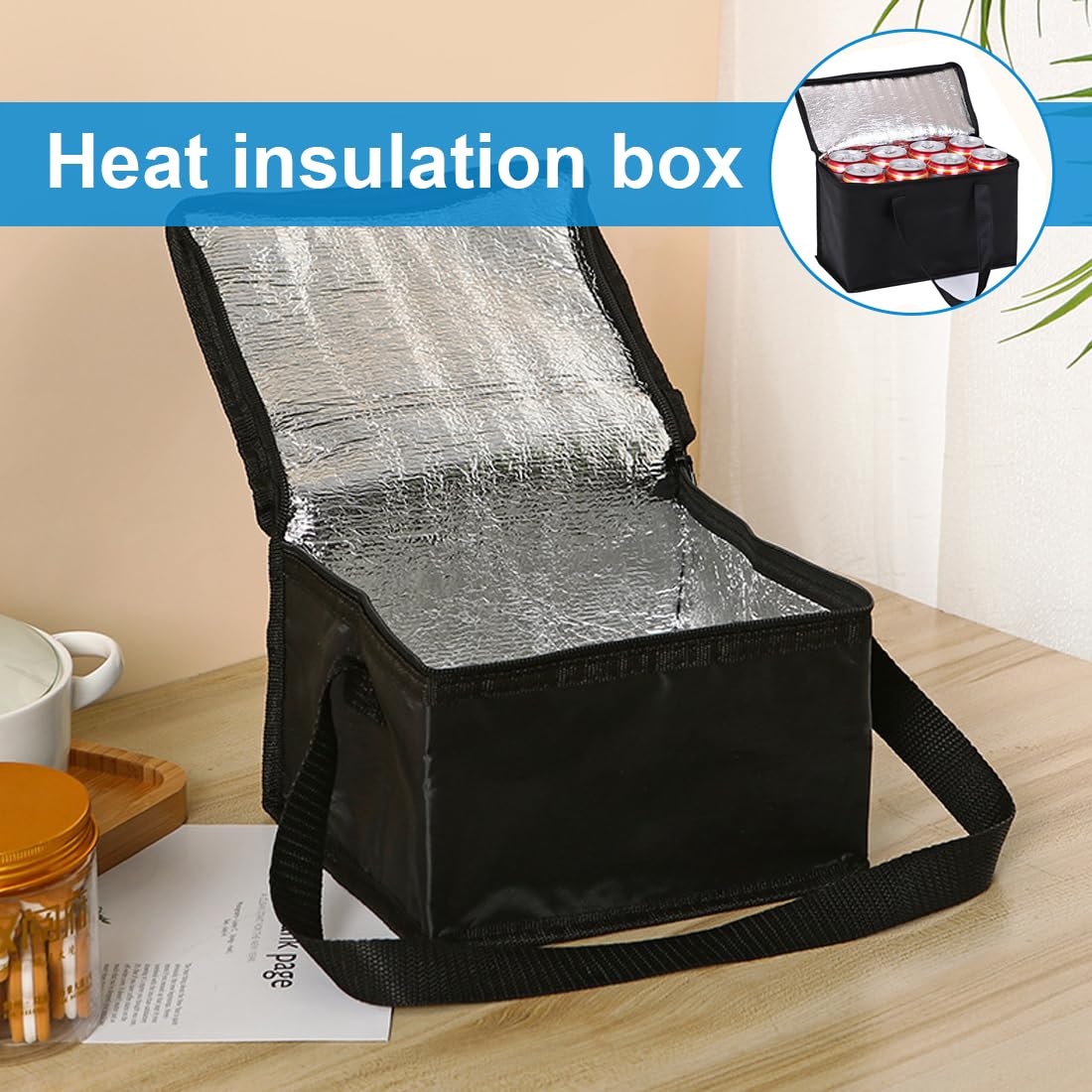 Bolsa Refrigeradora Plegable, Bolsa de Almuerzo Térmica para Viajes al Aire Libre, Camping y Barbacoa