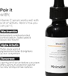 Minimalist 10% Sérum Vitamine C pour la peau Éclaircissement & Sérum visage efficace avec acide ascorbique éthylique pur & acétyle Glucosamine pour la peau glamour & Hommes 1 C'est vrai. / 30ml