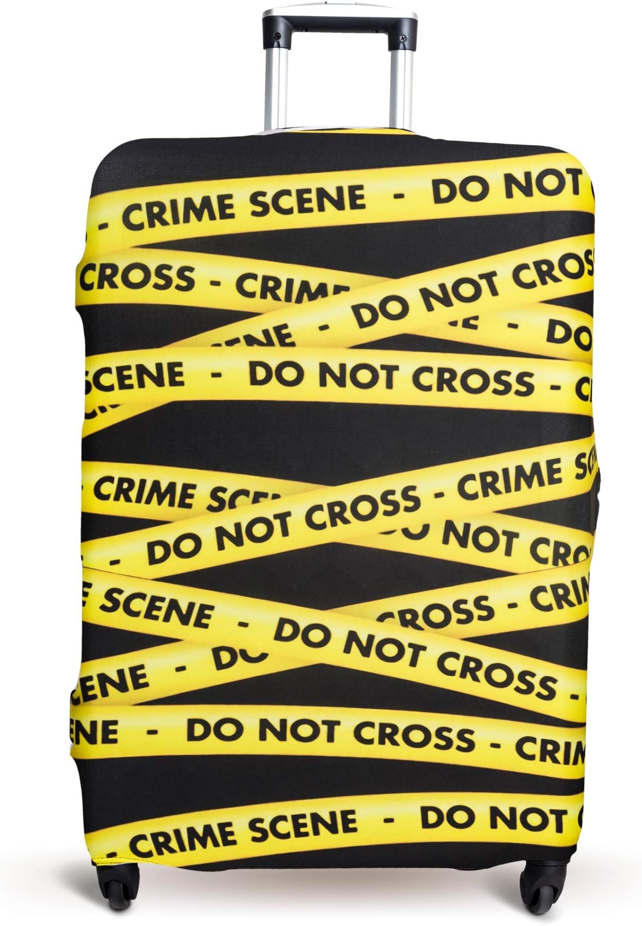 Luggage Cover Suitcase Protector Fits 19-33 Inch TSA Approved Travel Suitcase Cover Washable Dustproof Anti-Scratch (L (26-30 inch), Crime Scene)