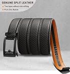 KEMISANT Belt-Nontrimmable Ceinture à cliquet réglable pour les hommes-cadeaux 1 3/8" pour homme