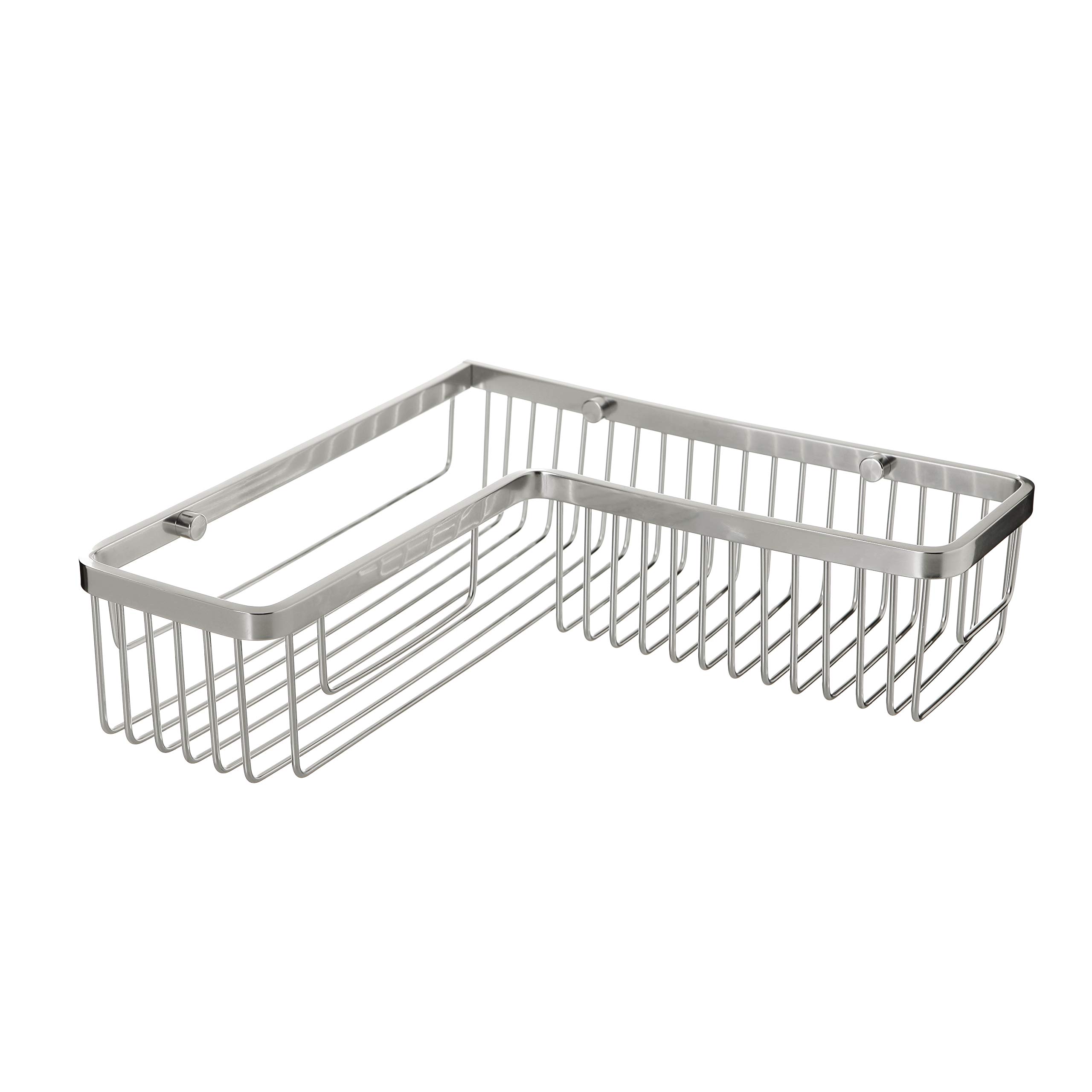 TATAY Rectangle Corner Storage Basket, Aluminum, Silver, One Size