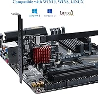 Vista 5 de Tarjeta Pcie USB, Tarjeta de Expansión Frontal Type-C PCI-E 1X a USB3.1 A-Key Gen2, Tarjeta Riser de Conector de Panel Frontal Interno de 10Gbps