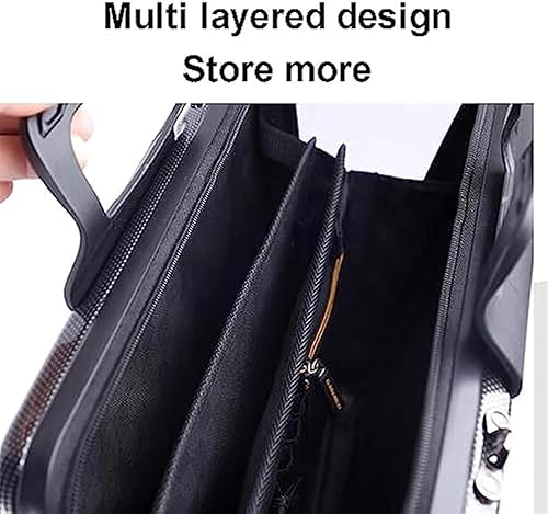 Miniatura 5 de Maletín de metal Tote Maletín de computadora Bolsa Negocio Slim Hombro Documentación Oficina Abogado Maletín (Color Plata)