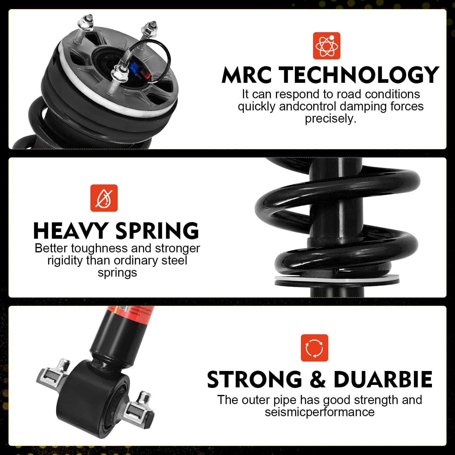 84808106 84808104 Rear Shock Absorbers Struts Assys W/Electric Compatible with Escalade Yukon Tahoe Sierra 2021-2024 fits for GMC Sierra 2021-2024