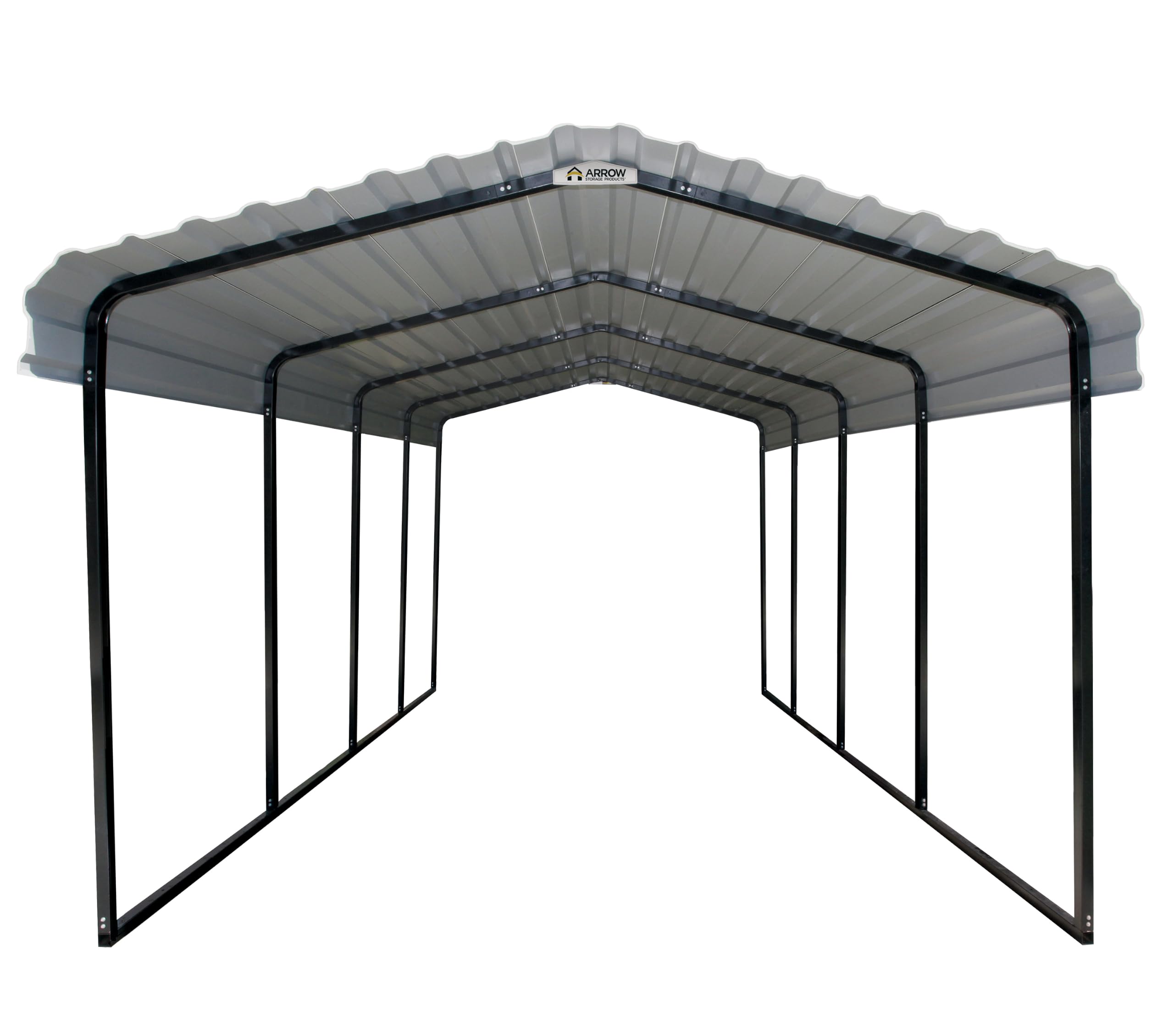 Arrow Carports Galvanized Steel Carport, Full-Size Metal Carport Kit