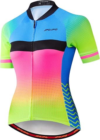 Womens Cycling Jersey Bike Shirt Tops Short Sleeve Breathable Road Ladies Bicycle Clothing