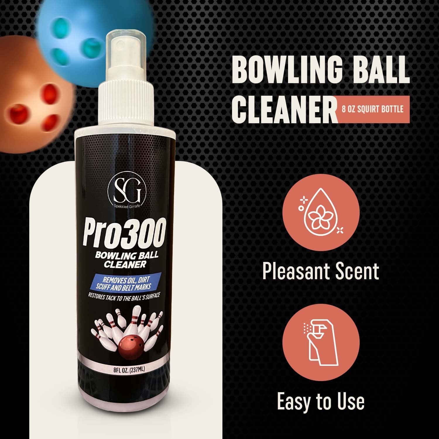 Bowling Ball Cleaner All in One Set - 3 Pack Pro300 Spray - 3 Pack Cloth Set - 1 Pack 5PCs Thumb Tape Set