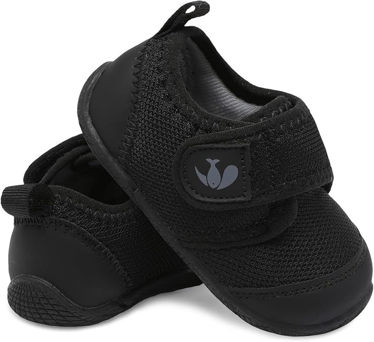 FEETCITY Baby First Walking Shoes Baby Shoes Boys Girls Newborn Crib Shoe Anti-Slip Toddler Sneakers Black