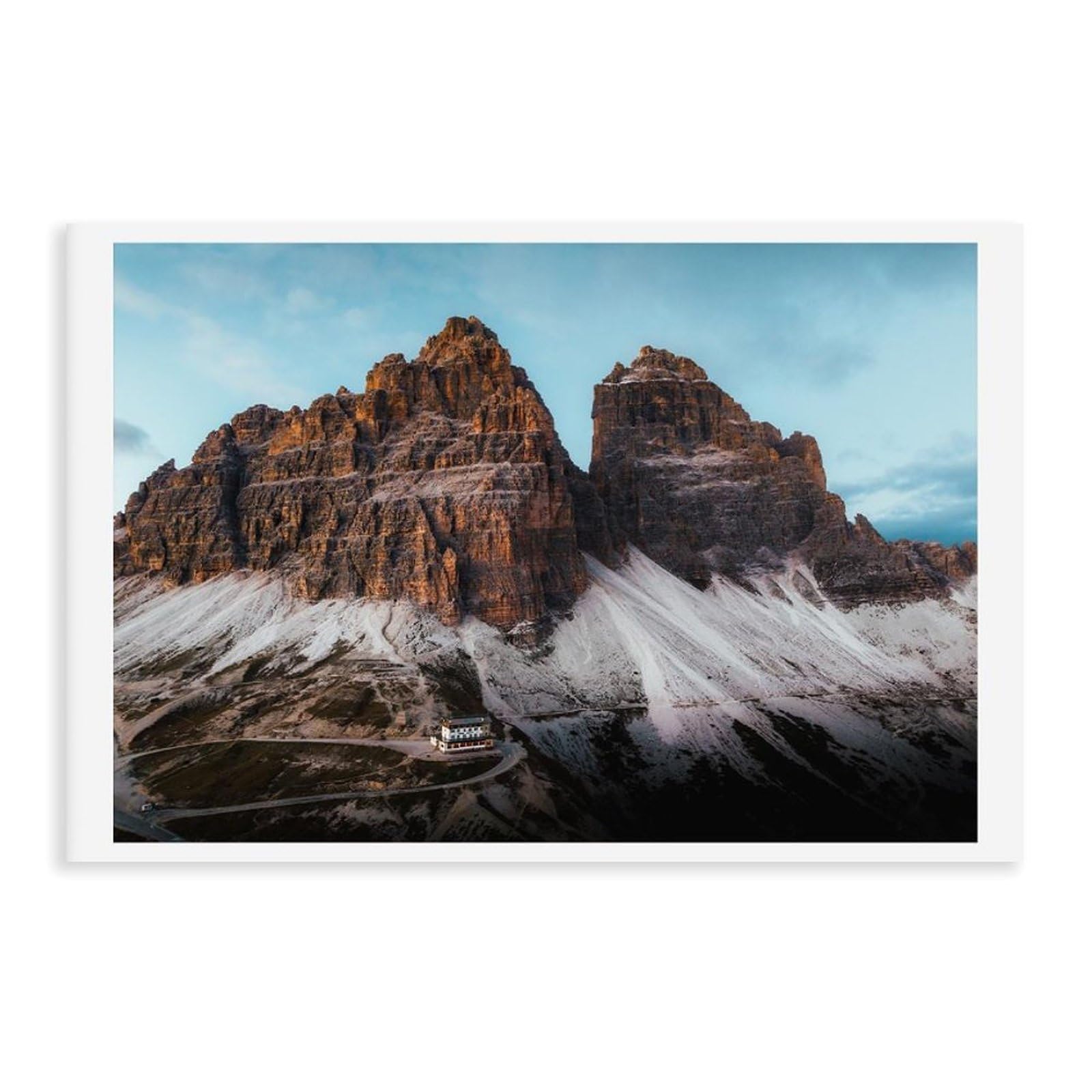 HEYANM Tre Cime Di Lavaredo Print Dolomites Sunset Italian Alps Poster Canvas Poster Bedroom Office Room Decor Gift Unframe 24x36inch