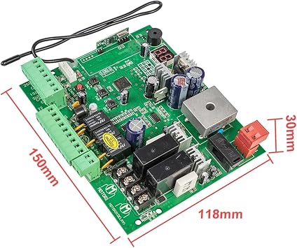 DC 24V PCB Board Control Board for Automatic Double Arms Swing Gate Opener Control Board Panel Smart Control Center System Replace Fittings for Electric Automatic Gate Openers(with 6 RC)