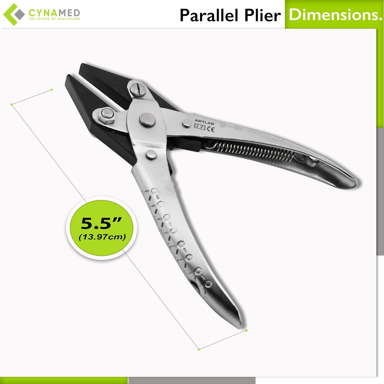 Classic Parallel Action Pliers with Blackened Steel Jaws Spring Action - 5.5 in.