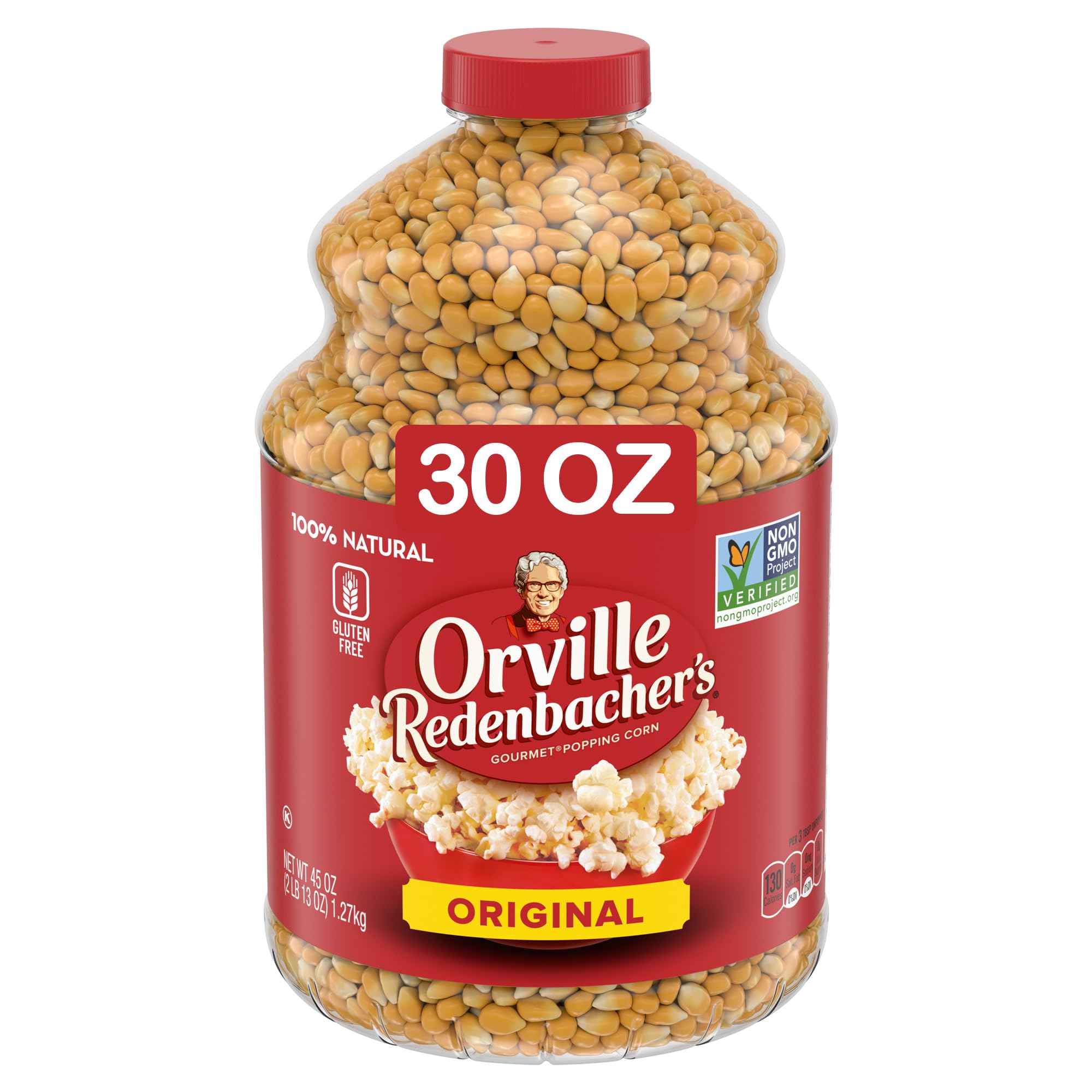 Orville Redenbacher Gourmet Popcorn, Jar-30 OZ