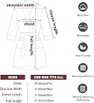Mens Fleece Bathrobe with Shawl Collar,Soft Warm Knee Length -Mens' Plush Bathrobe- Soft Fleece Spa Bath Robe for Men
