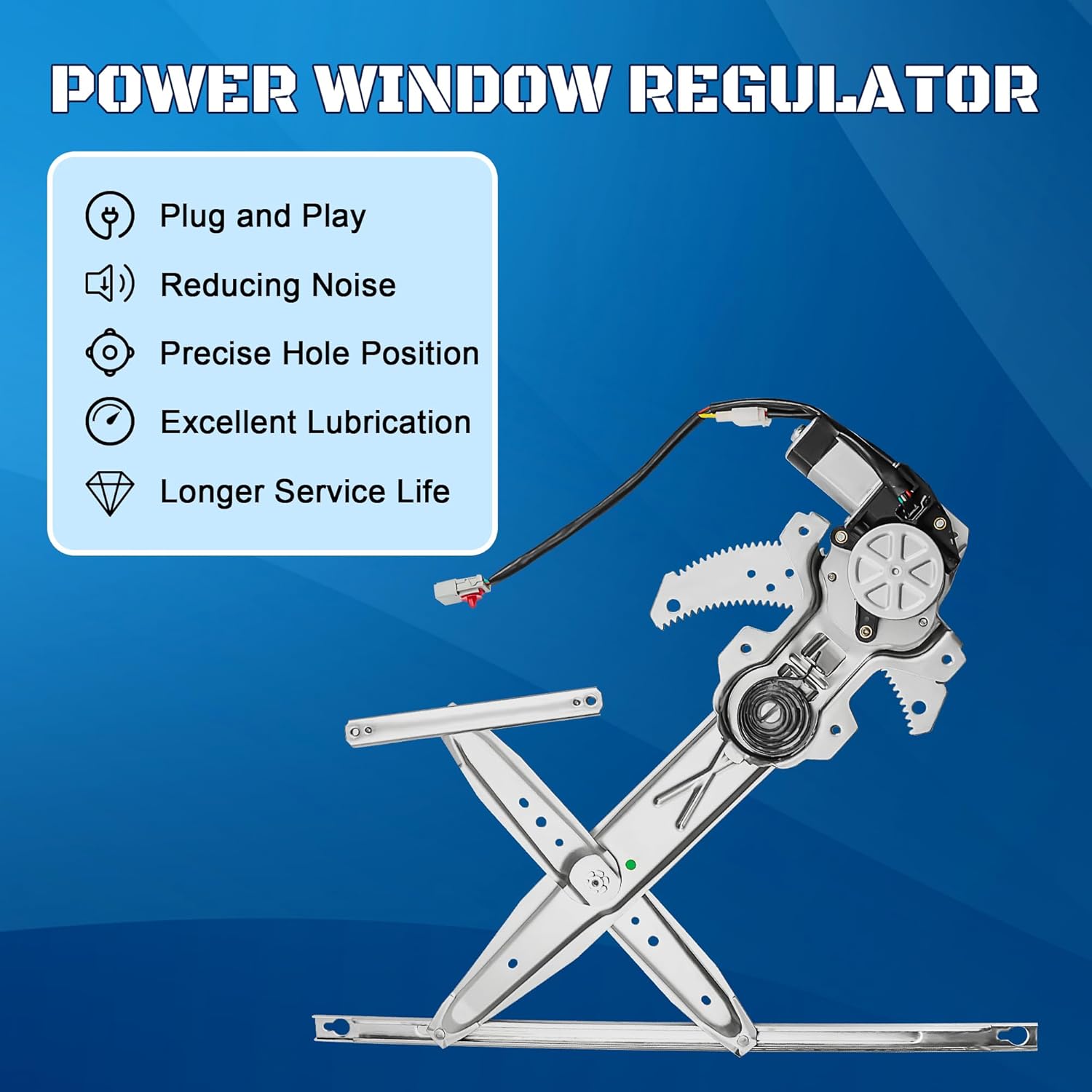 741-737 Front Driver Side Power Window Regulator with Motor Assembly Compatible with 1996 1997 1998 1999 2000 Honda Civic Coupe Hatchback Window Lift Regulator