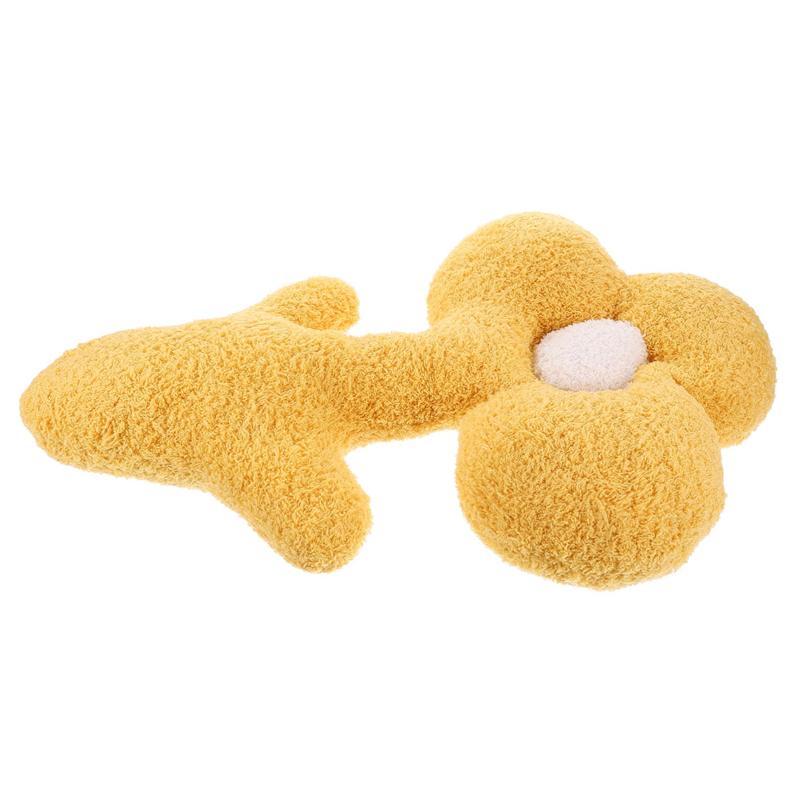 STOBAZA Flower Pillow Branch Plush Throw Pillow for Sofa Bed Office Car Home Decor 45cm Yellow Flower