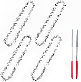 Seesii Mini Chainsaw Chain Replacement 6 Inch for 6 Inch Bar-4 PCAK, .043" Gauge, 1/4" LP Pitch, 36 Drive Links Fits Seesii And All Brands Mini Chainsaw【Free Chain Sharpener File Inclded】