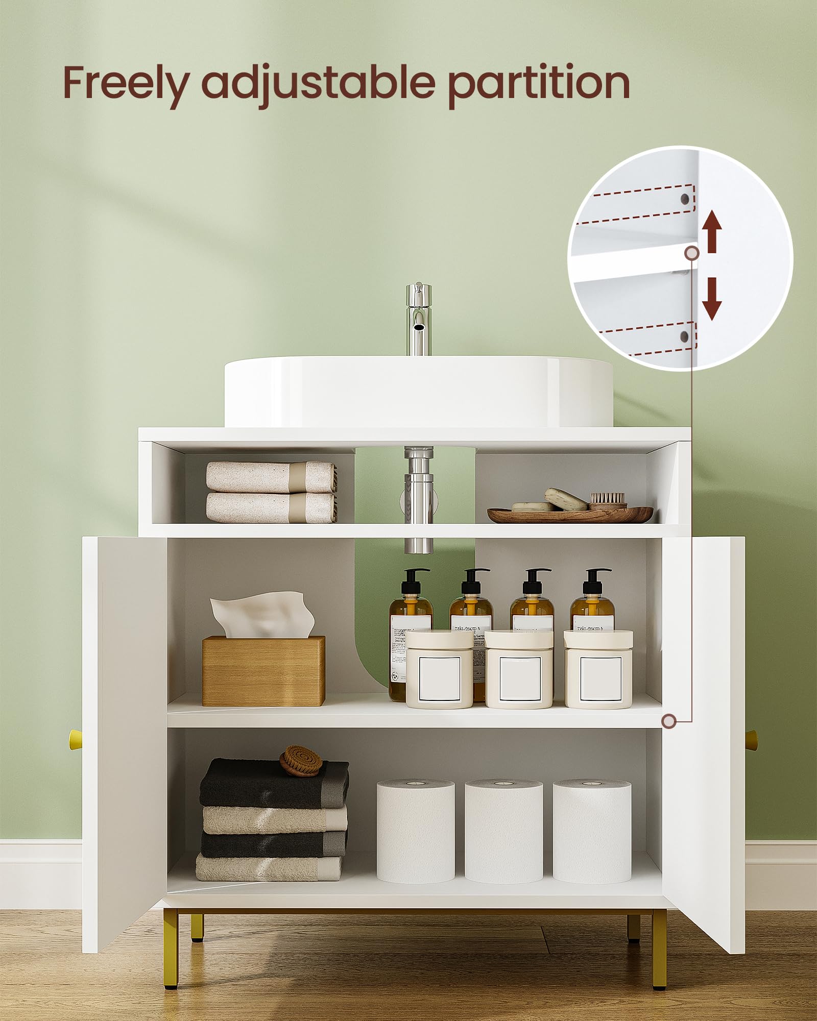 Hzuaneri Meuble de lavabo, Salle de Bain, Meuble de Salle de Bain, Blanc