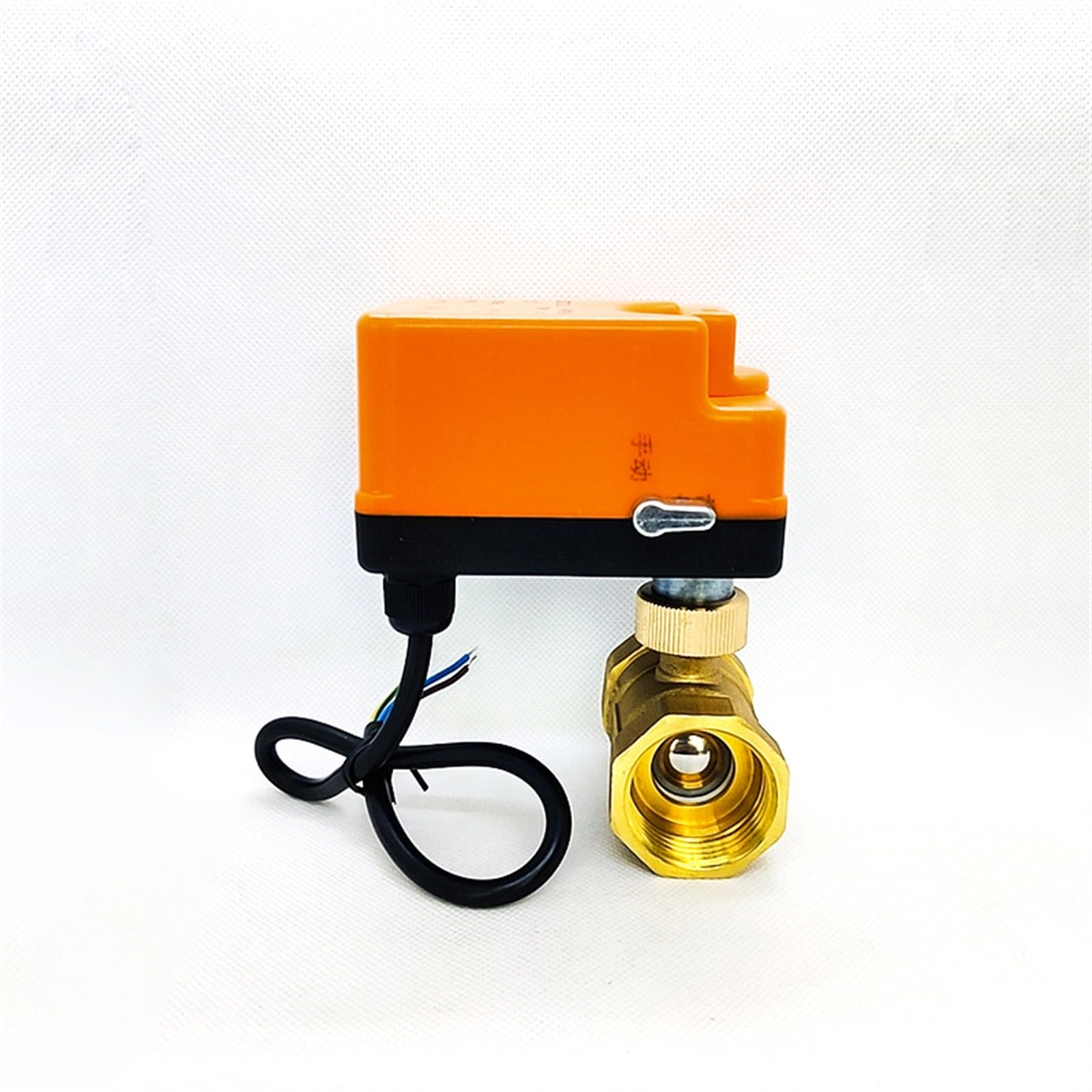 Válvula de bola, válvula de bola motorizada de latón de 1/2 pulgada, válvula de bola eléctrica de control de 3 cables y 2 vías con interruptor manual, 1 pieza (tamaño BSP, color: 24 VDC) ( Color : 24v